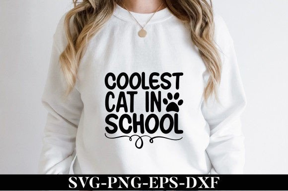 Coolest Cat in School SVG: A Versatile Graphic Design Asset for Local Businesses