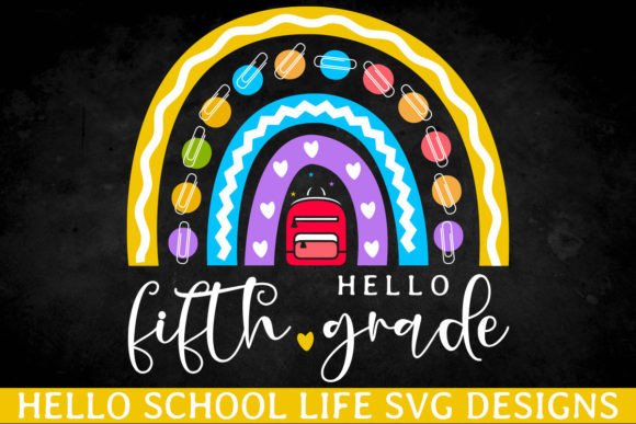 Hello Fifth Grade School Kid SVG Design: A Versatile Craft Graphic for Branding