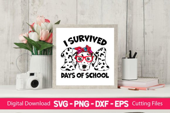 I Survived 101 Days of School Girls: A Graphics Asset for Creative Publishing