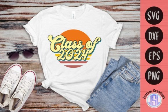 Retro Sunset Class of 2024: A Versatile Graphic Design Asset for Local Business Branding
