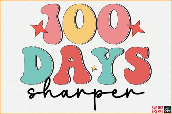 Retro SVG 100 Days Sharper: A Graphic Design Asset for Crafters