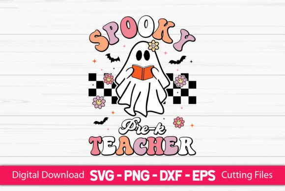 Spooky Pre-k Teacher: A Versatile Graphic Design Asset for Creative Publishing